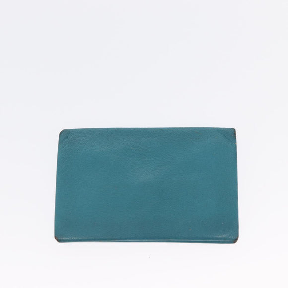 HERMES Clutch Bag Cotton Leather 2 Set Red Blue Auth bs32605