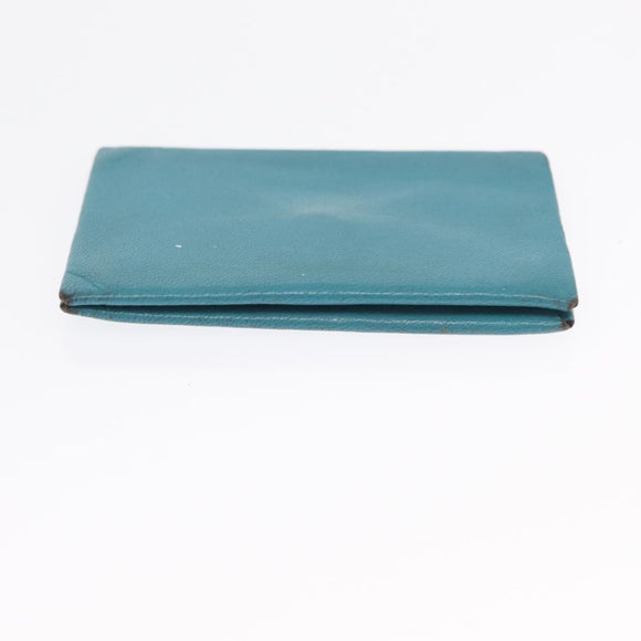 HERMES Clutch Bag Cotton Leather 2 Set Red Blue Auth bs32605