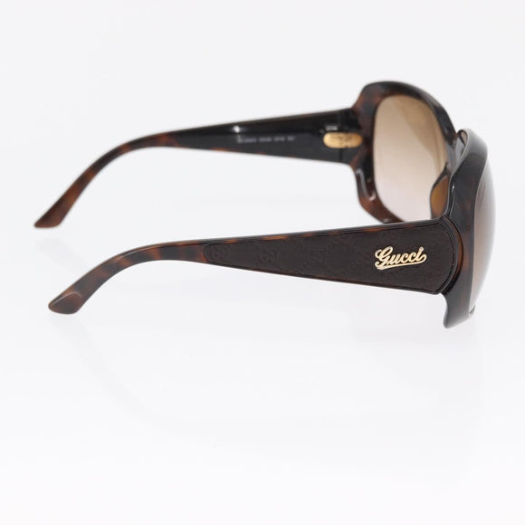GUCCI Glasses Sunglasses plastic 2 Set Black Brown Auth bs32606