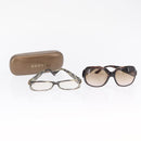 GUCCI Glasses Sunglasses plastic 2 Set Black Brown Auth bs32606-15
