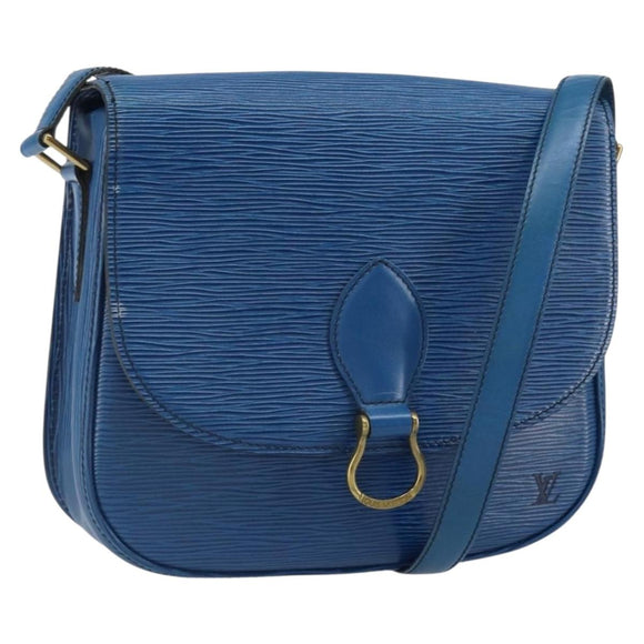 LOUIS VUITTON Epi Saint Cloud GM Shoulder Bag Toledo Blue M52195 LV Auth bs32607
