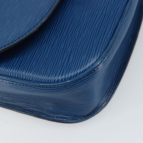 LOUIS VUITTON Epi Saint Cloud GM Shoulder Bag Toledo Blue M52195 LV Auth bs32607