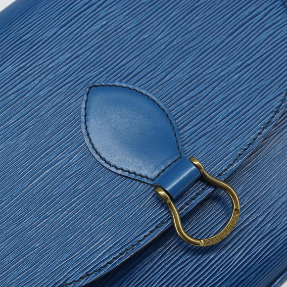 LOUIS VUITTON Epi Saint Cloud GM Shoulder Bag Toledo Blue M52195 LV Auth bs32607