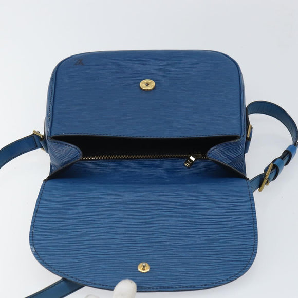 LOUIS VUITTON Epi Saint Cloud GM Shoulder Bag Toledo Blue M52195 LV Auth bs32607