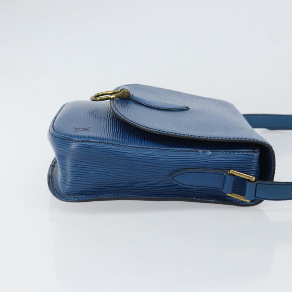 LOUIS VUITTON Epi Saint Cloud GM Shoulder Bag Toledo Blue M52195 LV Auth bs32607