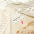 CHANEL Wild Stitch Hand Bag Leather White Gold CC Auth bs32620-9