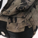 CHANEL Sports Line Shoulder Bag Nylon Gray Silver CC Auth bs32624-9