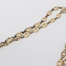 VALENTINO Chain Shoulder Bag Leather Black Gold Auth bs32627-9