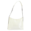 Salvatore Ferragamo Shoulder Bag Leather White Silver Auth bs32629-1