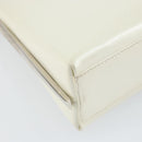 Salvatore Ferragamo Shoulder Bag Leather White Silver Auth bs32629-16
