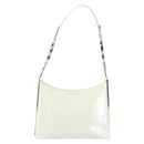 Salvatore Ferragamo Shoulder Bag Leather White Silver Auth bs32629-13