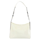 Salvatore Ferragamo Shoulder Bag Leather White Silver Auth bs32629-2
