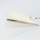 Salvatore Ferragamo Shoulder Bag Leather White Silver Auth bs32629-3
