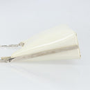 Salvatore Ferragamo Shoulder Bag Leather White Silver Auth bs32629-4