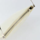 Salvatore Ferragamo Shoulder Bag Leather White Silver Auth bs32629-6