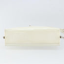 Salvatore Ferragamo Shoulder Bag Leather White Silver Auth bs32629-5