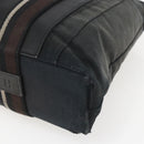 HERMES Toroca Horizontal MM Hand Bag Canvas Black Brown Auth bs32632-9