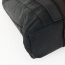 HERMES Toroca Horizontal MM Hand Bag Canvas Black Brown Auth bs32632-14