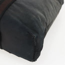 HERMES Toroca Horizontal MM Hand Bag Canvas Black Brown Auth bs32632-15