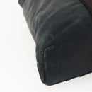 HERMES Toroca Horizontal MM Hand Bag Canvas Black Brown Auth bs32632-16