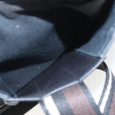 HERMES Toroca Horizontal MM Hand Bag Canvas Black Brown Auth bs32632-11