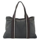 HERMES Toroca Horizontal MM Hand Bag Canvas Black Brown Auth bs32632-2