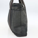HERMES Toroca Horizontal MM Hand Bag Canvas Black Brown Auth bs32632-4