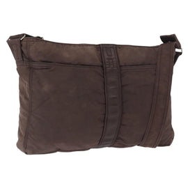 HERMES Acapulco Basas MM Shoulder Bag Nylon Brown Auth bs32633