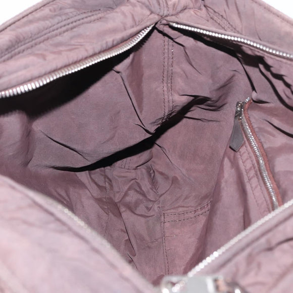 HERMES Acapulco Basas MM Shoulder Bag Nylon Brown Auth bs32633