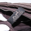 HERMES Acapulco Basas MM Shoulder Bag Nylon Brown Auth bs32633-21