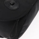 CHANEL Shoulder Bag Nylon Black Silver CC Auth bs32634-9