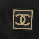 CHANEL Shoulder Bag Nylon Black Silver CC Auth bs32634-17