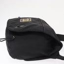 CHANEL Shoulder Bag Nylon Black Silver CC Auth bs32634-3