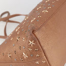 Jimmy Choo Tote Bag Leather Bronze Auth bs32636-13