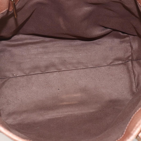 Jimmy Choo Tote Bag Leather Bronze Auth bs32636