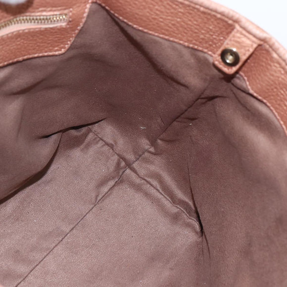 Jimmy Choo Tote Bag Leather Bronze Auth bs32636