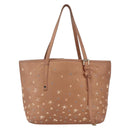 Jimmy Choo Tote Bag Leather Bronze Auth bs32636-2