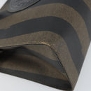 FENDI Pecan Canvas Hand Bag Black Brown Auth bs32638-11