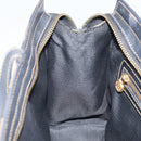 FENDI Pecan Canvas Hand Bag Black Brown Auth bs32638-18