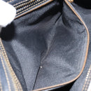 FENDI Pecan Canvas Hand Bag Black Brown Auth bs32638-20