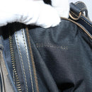 FENDI Pecan Canvas Hand Bag Black Brown Auth bs32638-21
