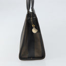 FENDI Pecan Canvas Hand Bag Black Brown Auth bs32638-4