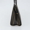 FENDI Pecan Canvas Hand Bag Black Brown Auth bs32638-5