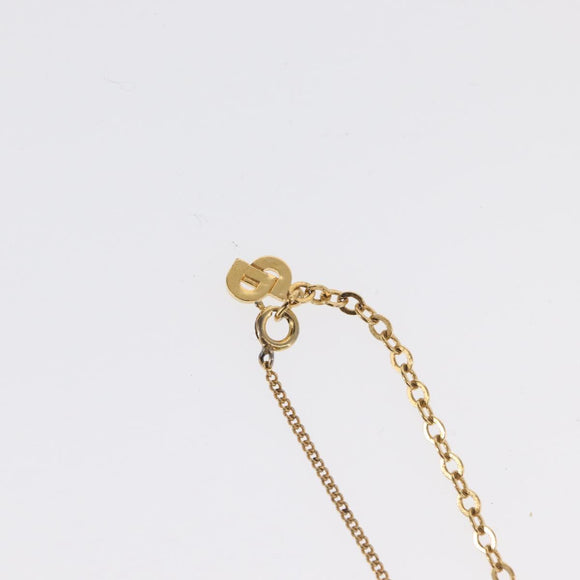 Christian Dior Necklace metal Gold Tone Auth bs32642
