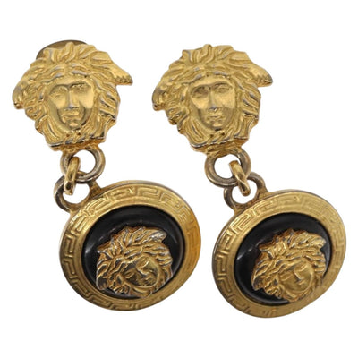 Gianni Versace Earring metal Gold Auth bs32643