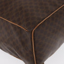 CELINE Macadam Canvas Backpack PVC Leather Brown Gold Auth bs32649-16