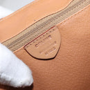 CELINE Macadam Canvas Backpack PVC Leather Brown Gold Auth bs32649-12