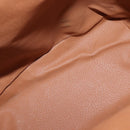 CELINE Macadam Canvas Backpack PVC Leather Brown Gold Auth bs32649-11