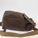 CELINE Macadam Canvas Backpack PVC Leather Brown Gold Auth bs32649-3