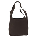 ETRO Tote Bag DenimCanvas Plan Soleil Brown Silver Auth bs32651-2